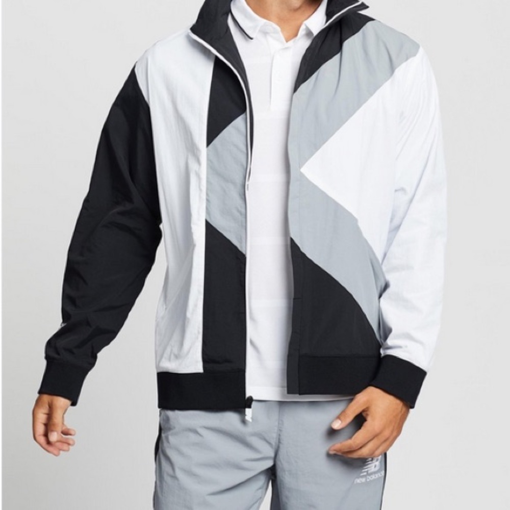 New Balance Men’s KL Warm Up Jacket Windbreaker Funnel Neck Size Large Zip